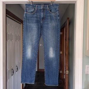 Men’s Lucky Brand 121 Slim Straight Dark Wash Jeans 1% Stretch Size 34/32